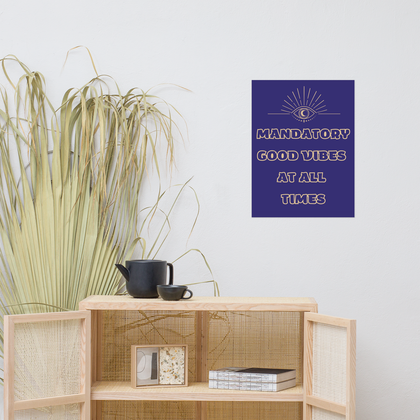 Good Vibes Wall Art Blue Poster Elevated Love Source™