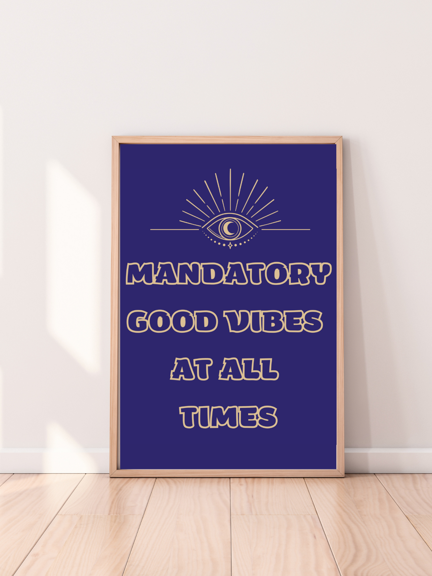 Good Vibes Wall Art Blue Poster Elevated Love Source™