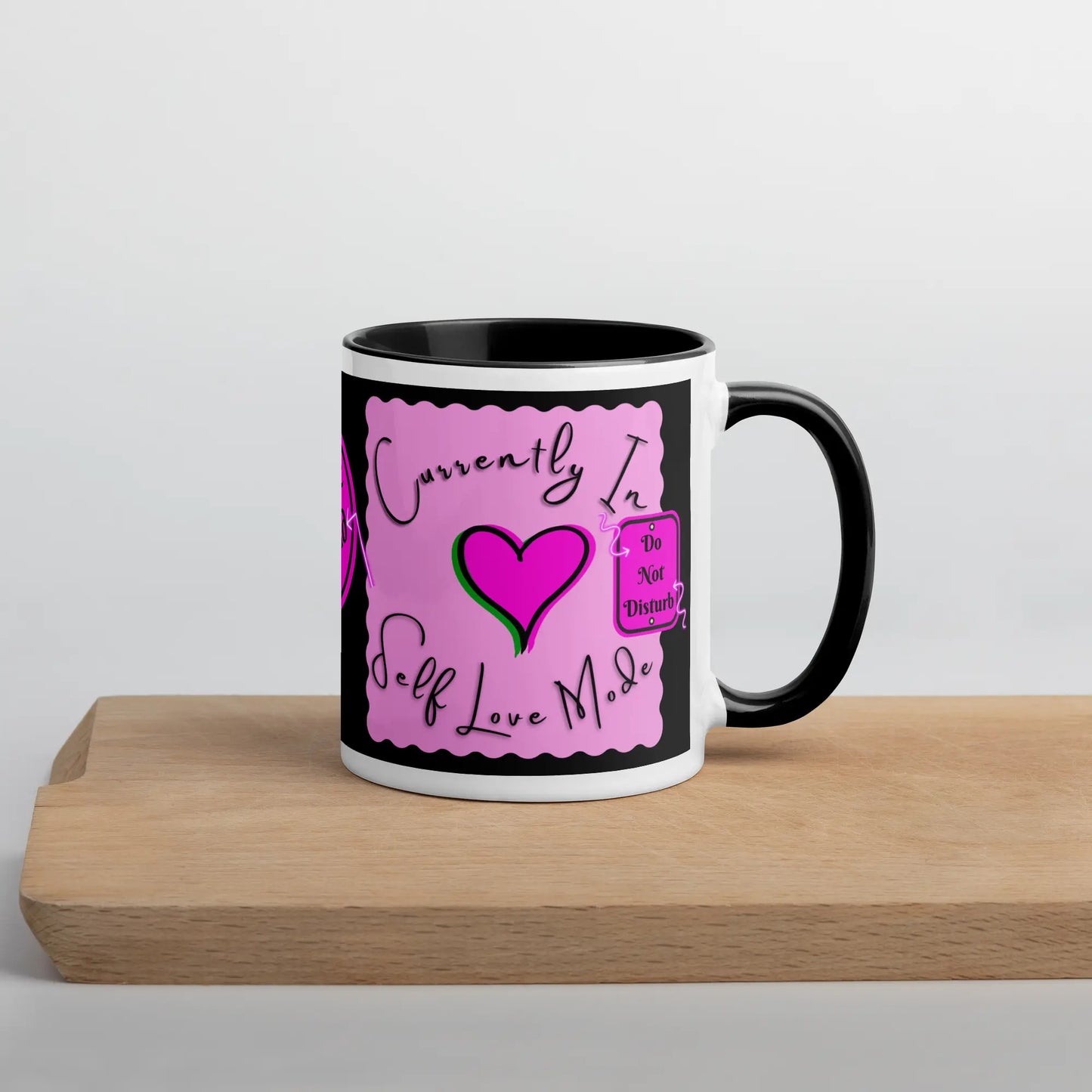 Self-Love Pink & Black Mug Elevated Love Source