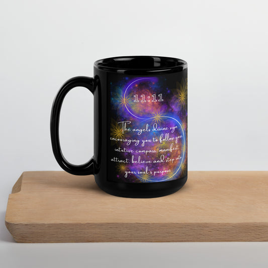 11:11 Earthy Black Wishful Mug Elevated Love Source™