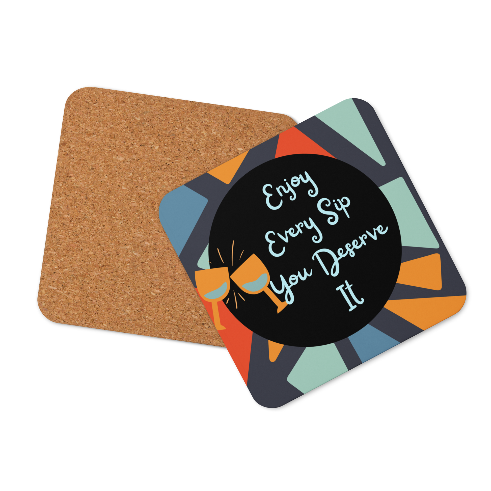 Multi-color Cork-Back Coaster Elevated Love Source™