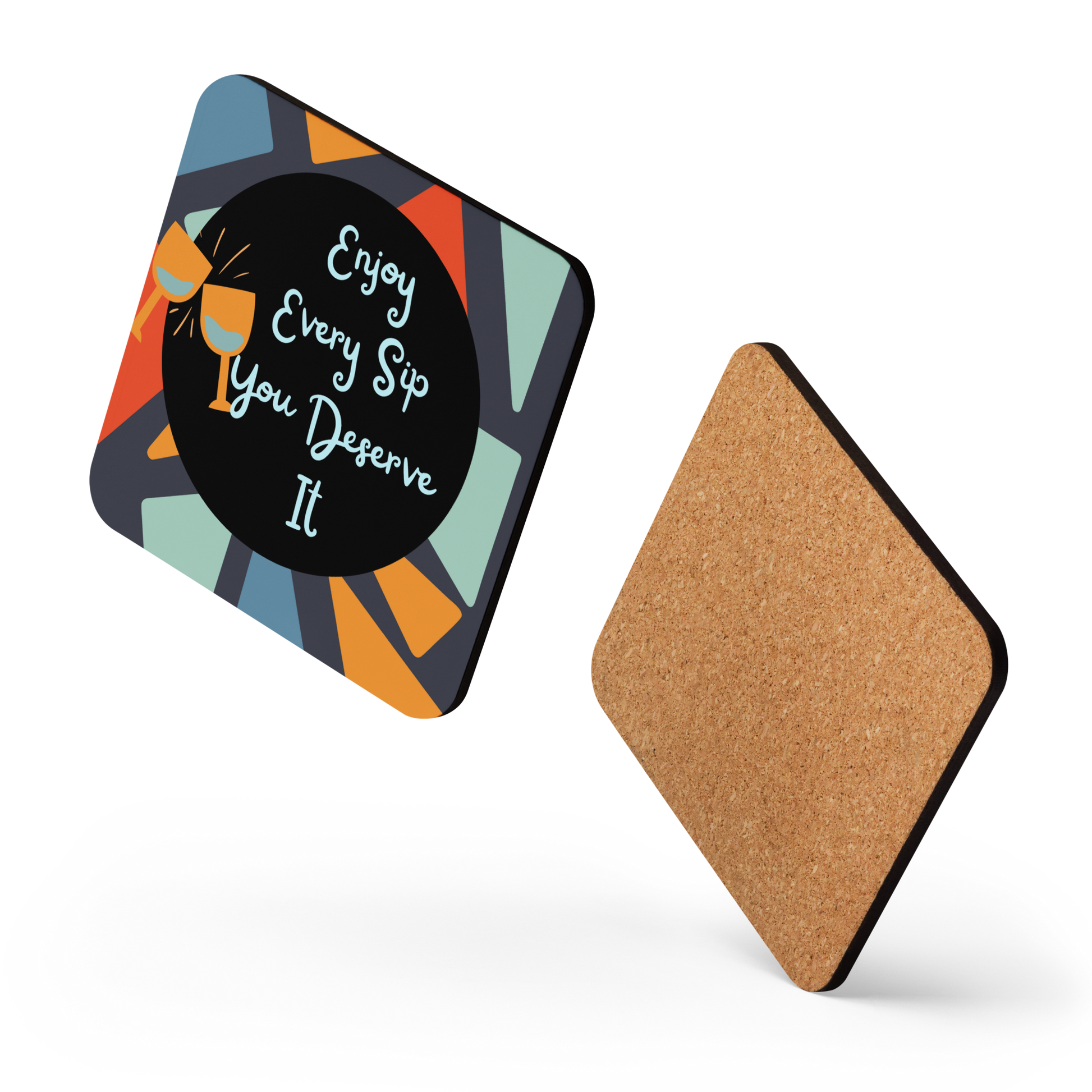 Multi-color Cork-Back Coaster Elevated Love Source™