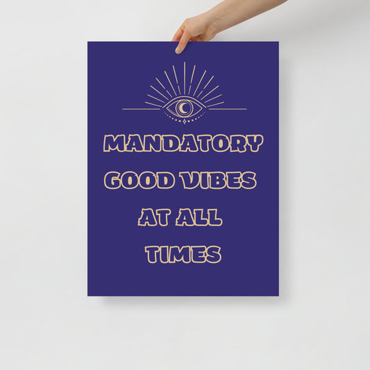 Good Vibes Wall Art Blue Poster Elevated Love Source™