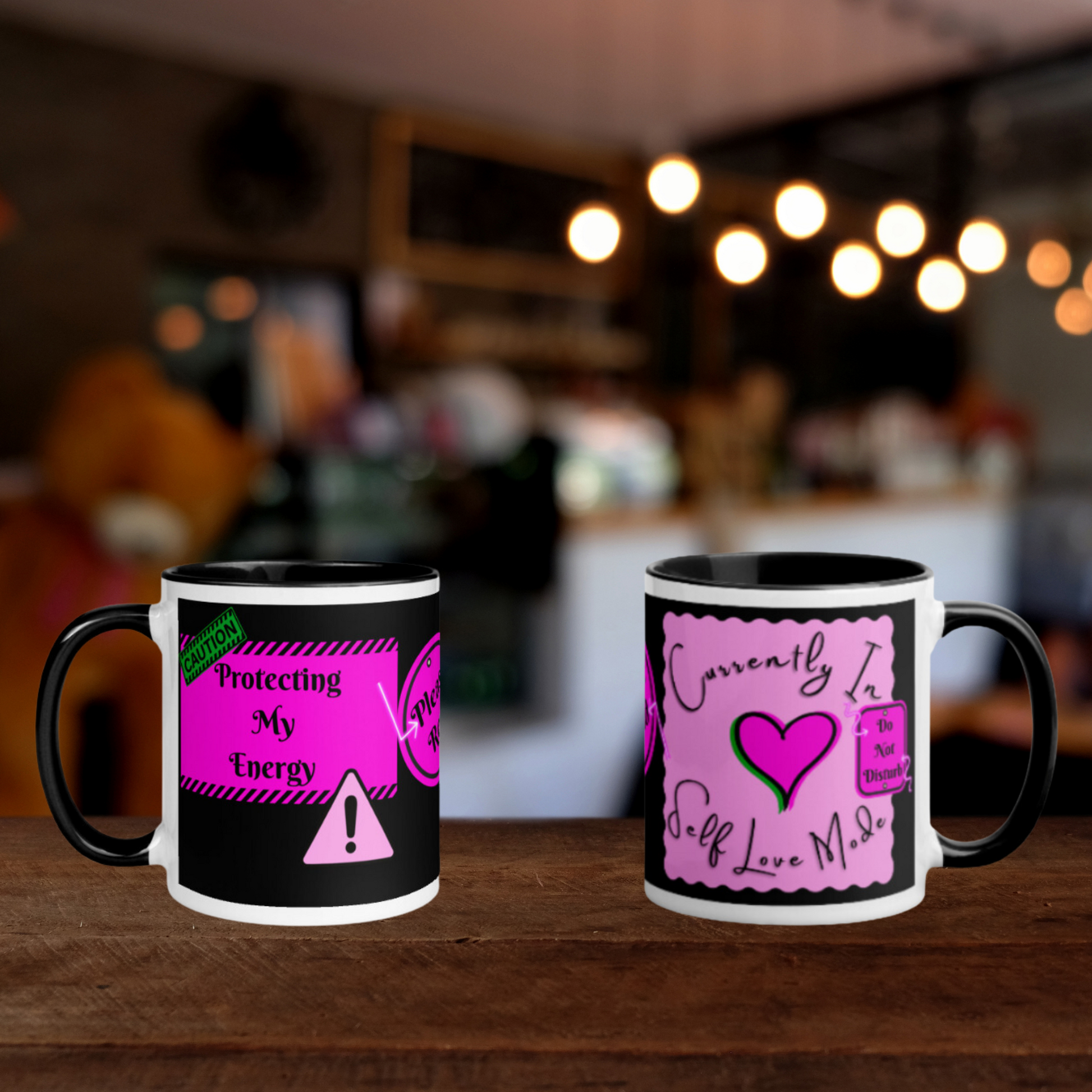 Self-Love Pink & Black Mug Elevated Love Source™